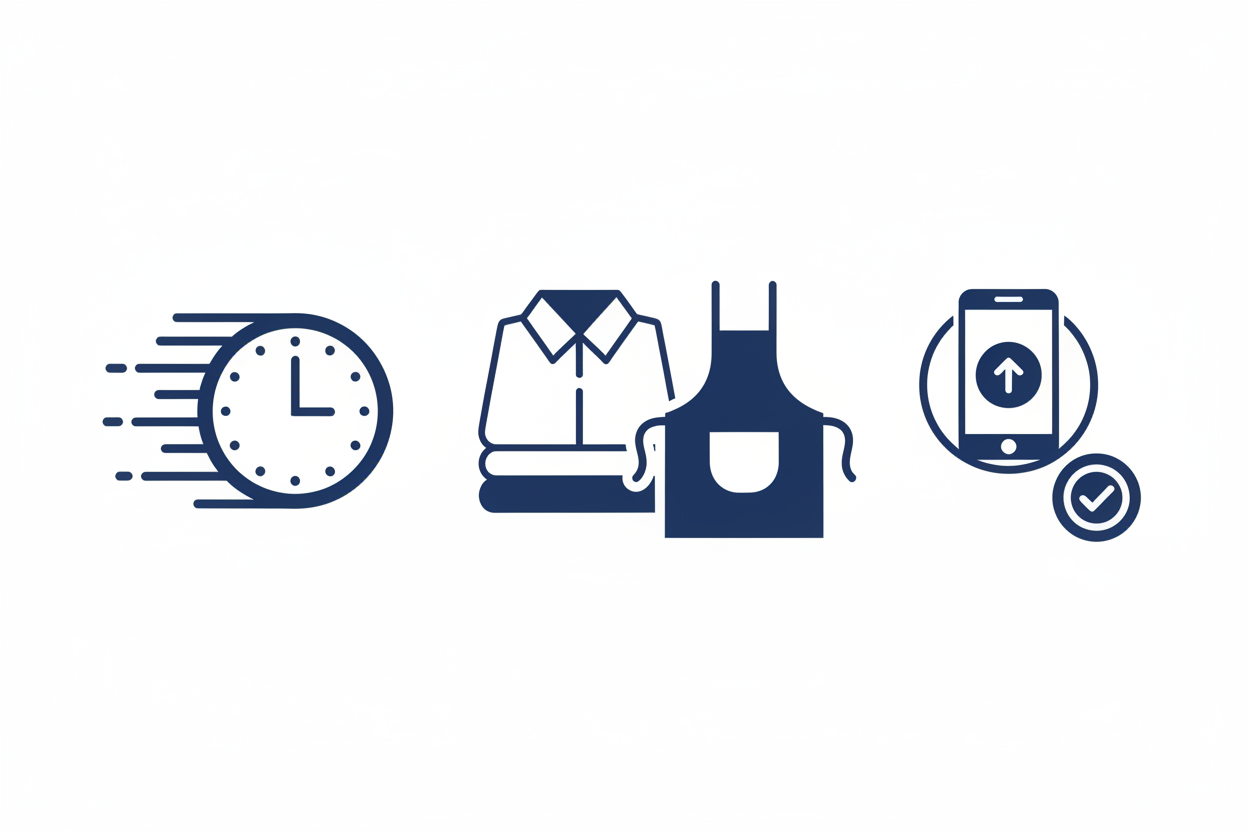 Remove All text and use colours of Navy Blue and Stark Whites